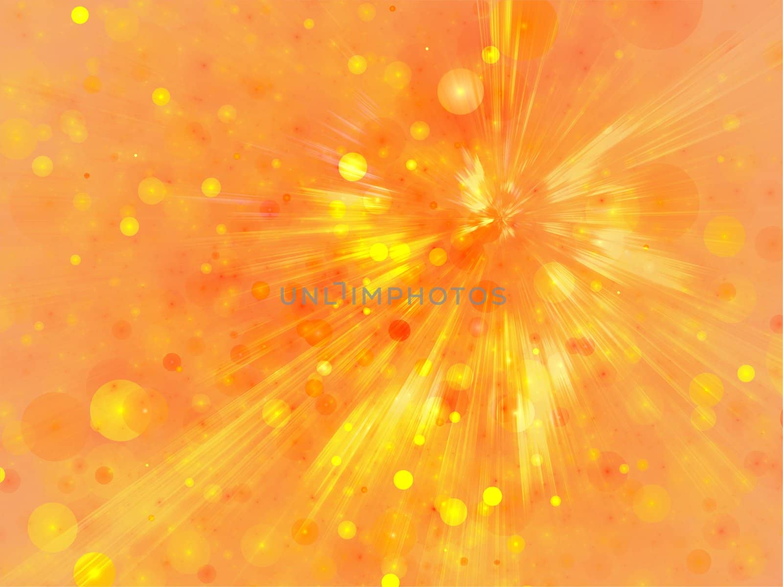  Illustration of energy coming out as explosion from a point resulting in vivid emerging rays 