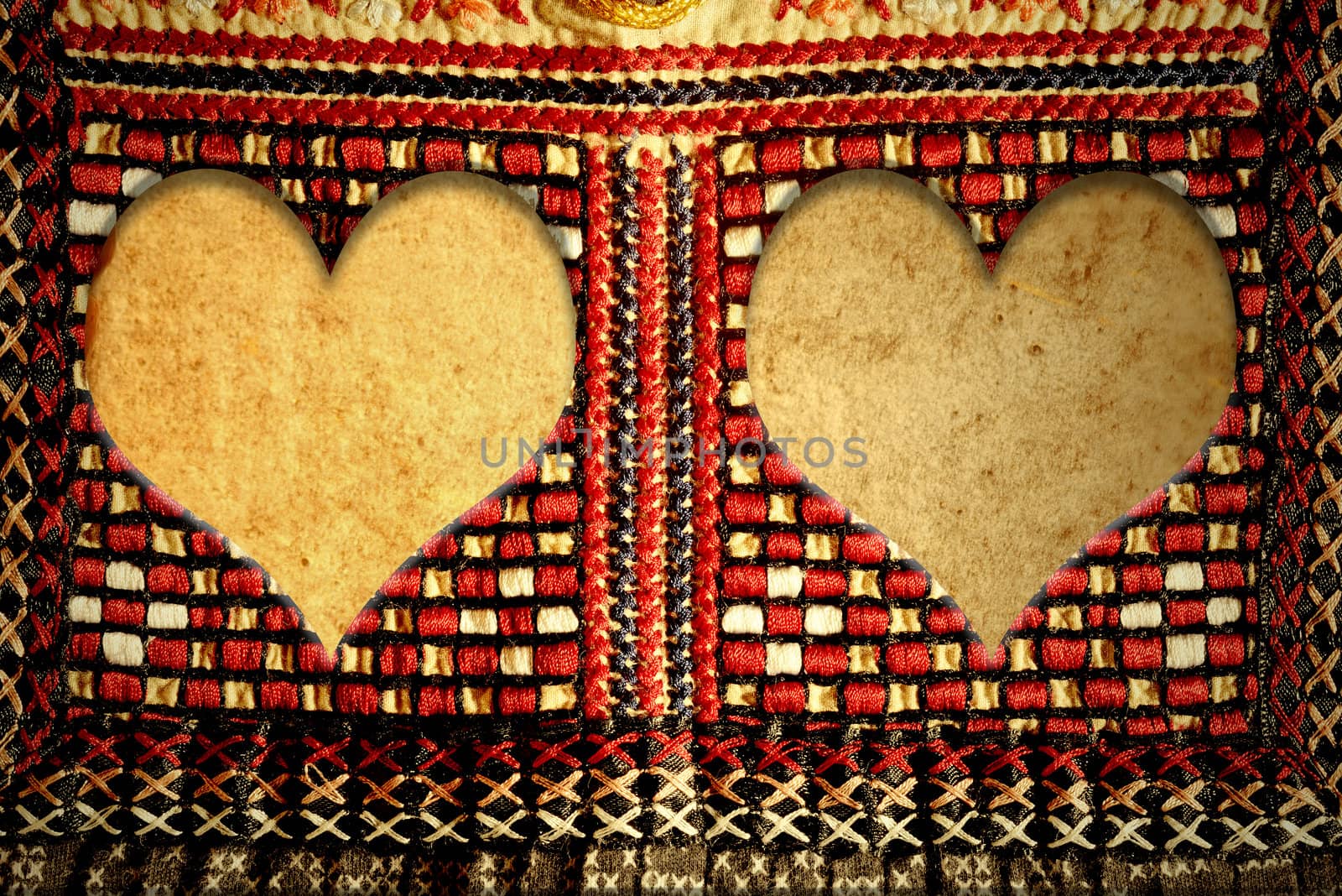 two hearts hippie style by Carche