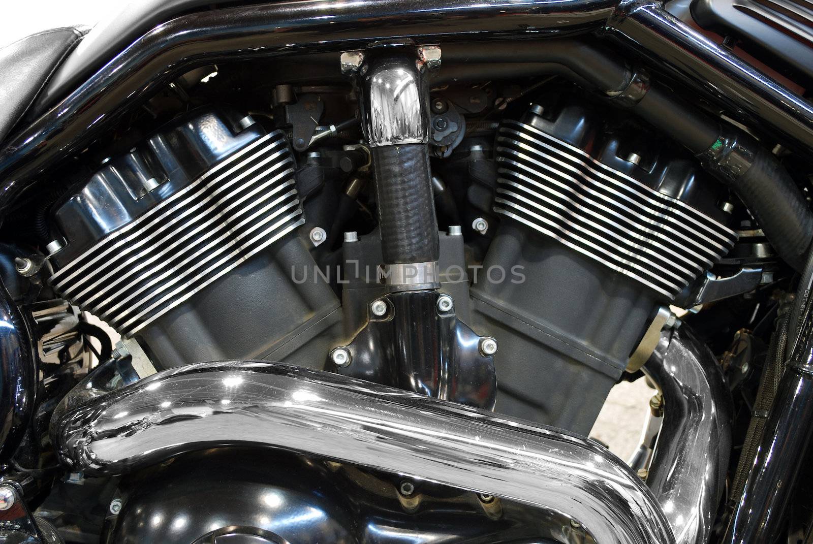 Motorcycle power engine close detail