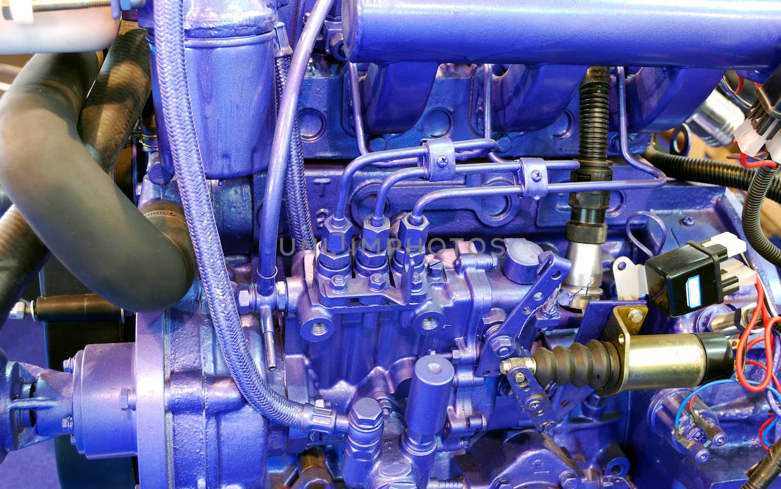 Heavy ship engine close detail