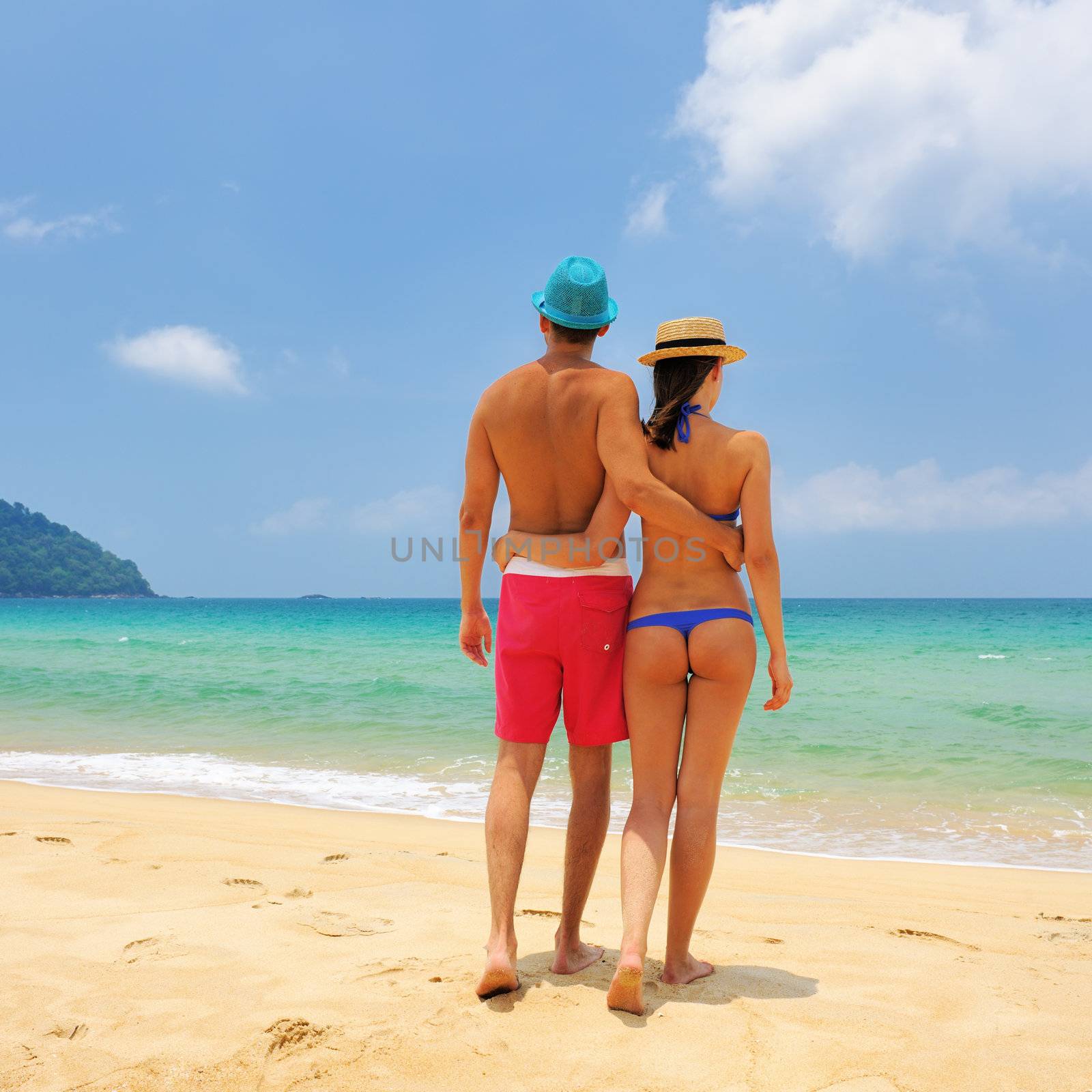 Couple on a tropical beach