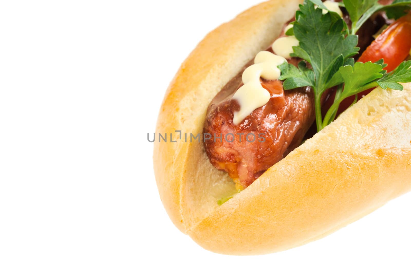 Tasty and delicious hotdog by grauvision