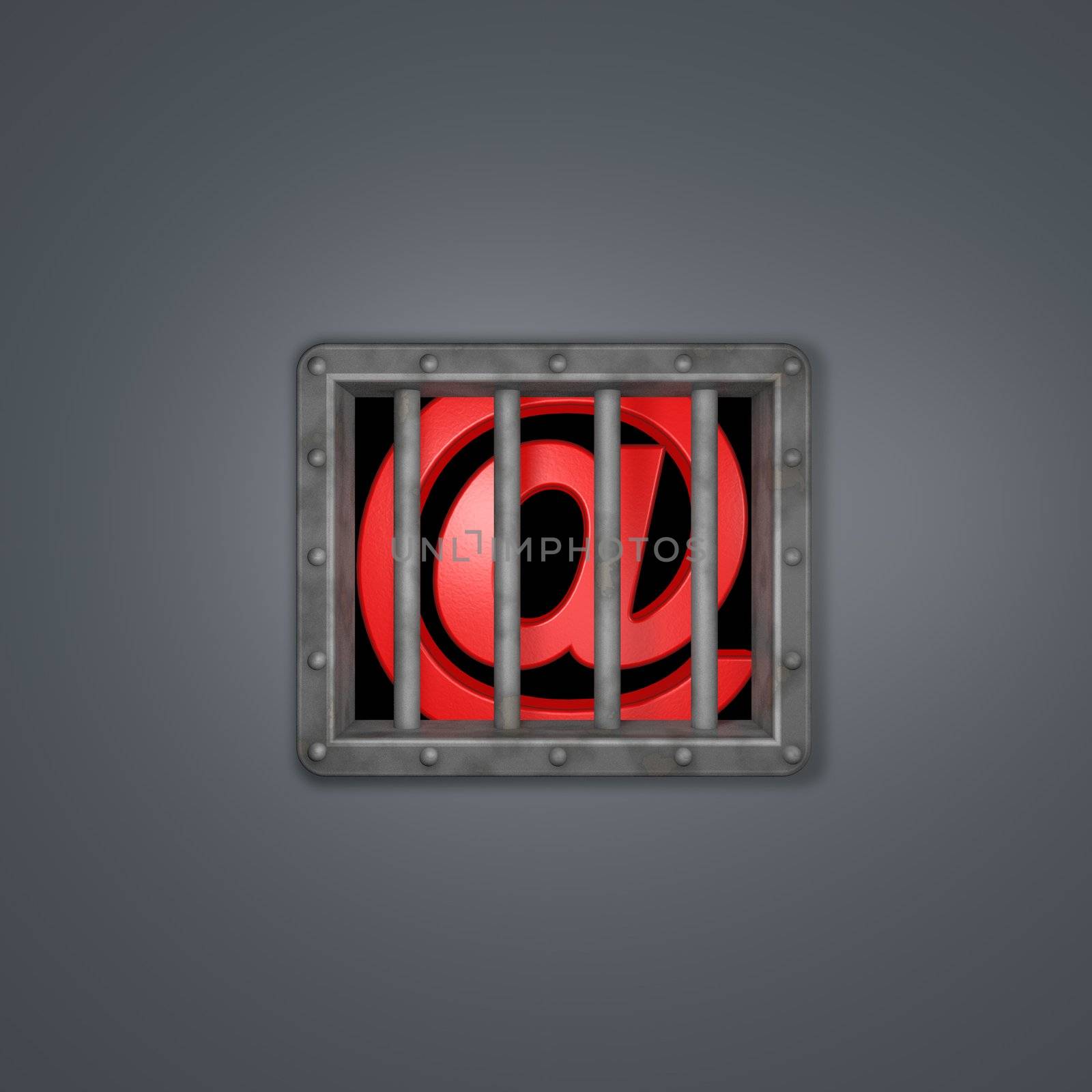 email symbol in jail by drizzd