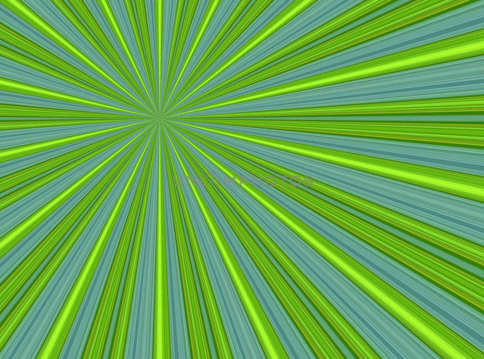 design of emerging rays with green background with fine texture