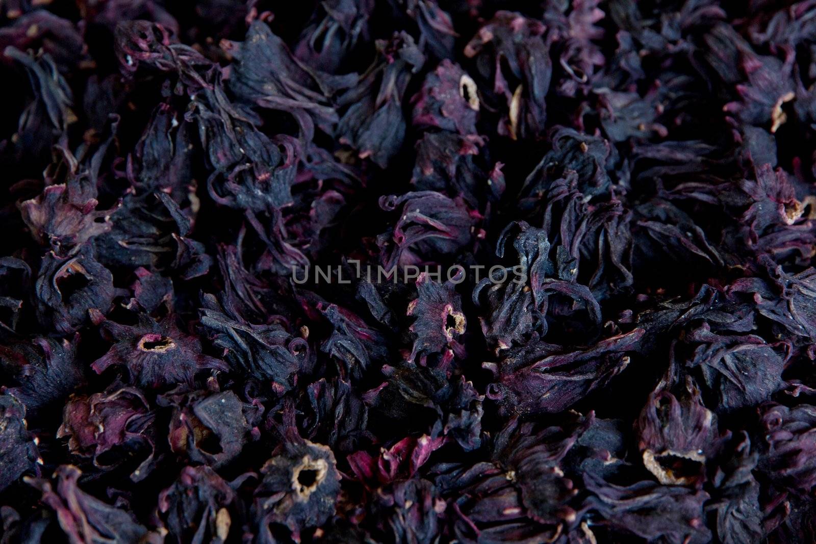 dry roselle flower background