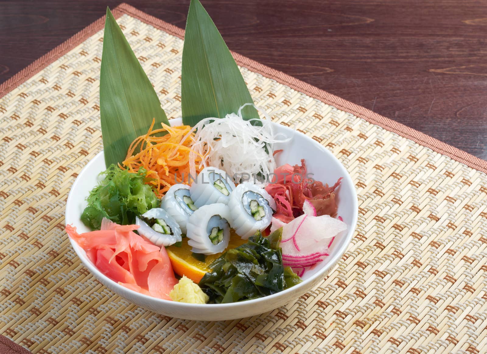 mix salad seaweed.closeup