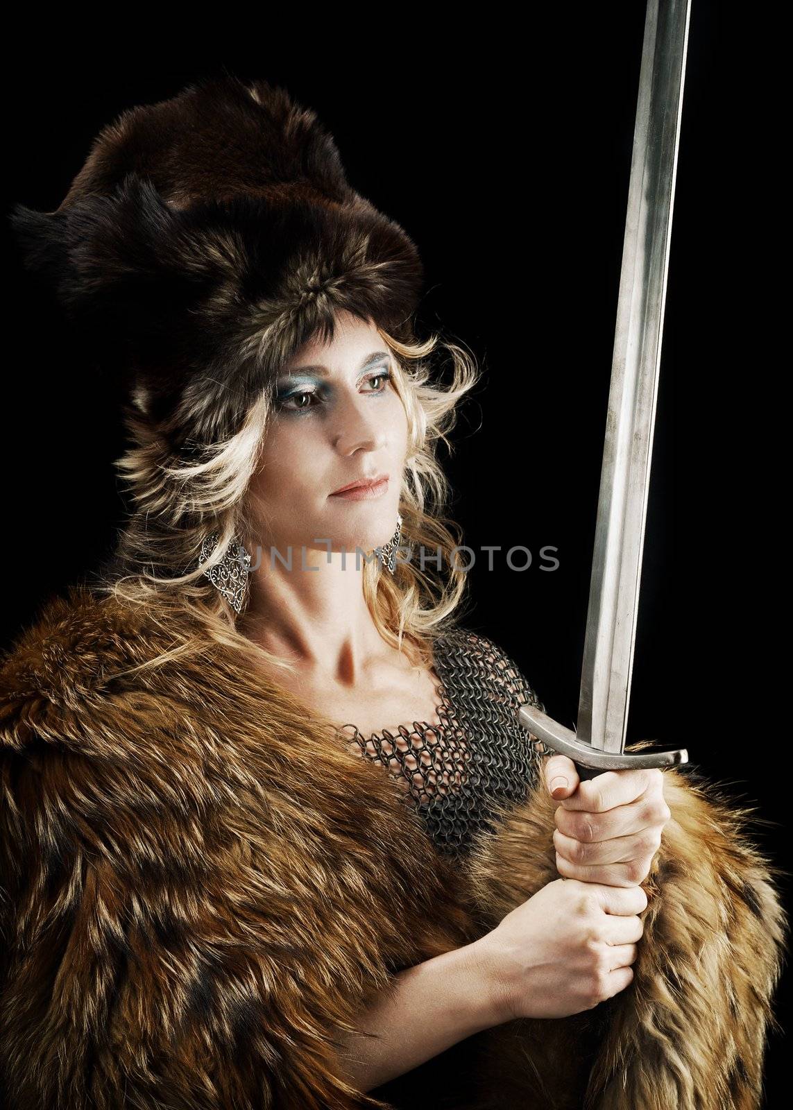 Valkyrie.Viking girl with sword