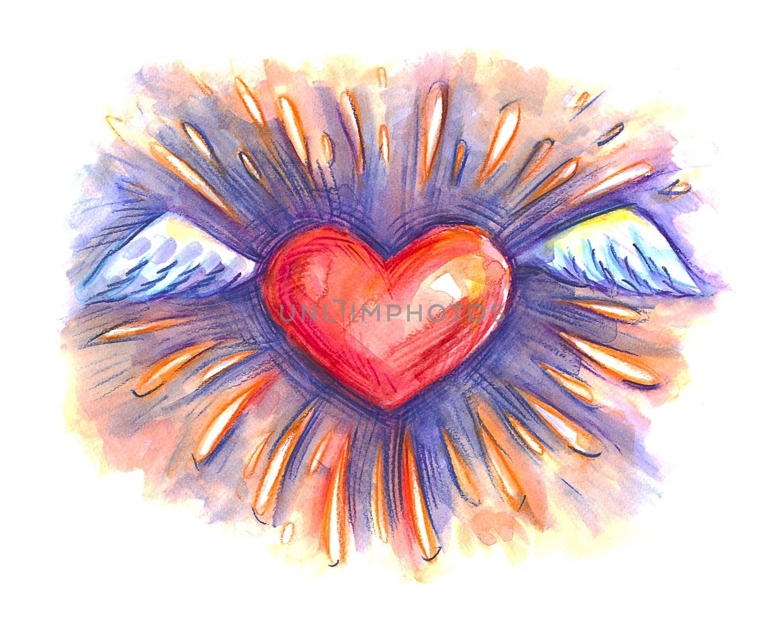 Light background with hearts - St. Valentine's day or wedding postal