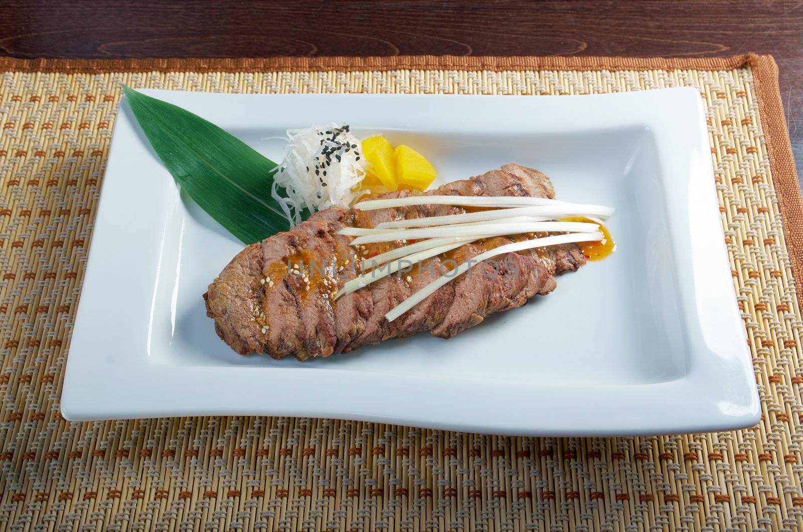 Grilled beef .Shallow depth-of-field.