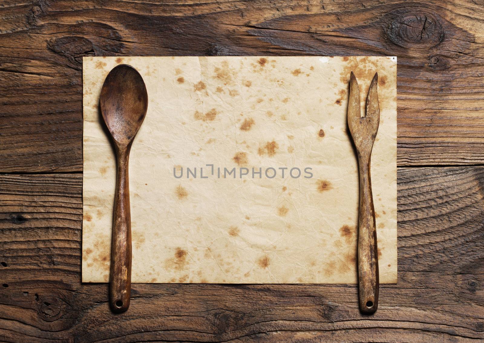 Old Paper Place Setting, old style by stokkete