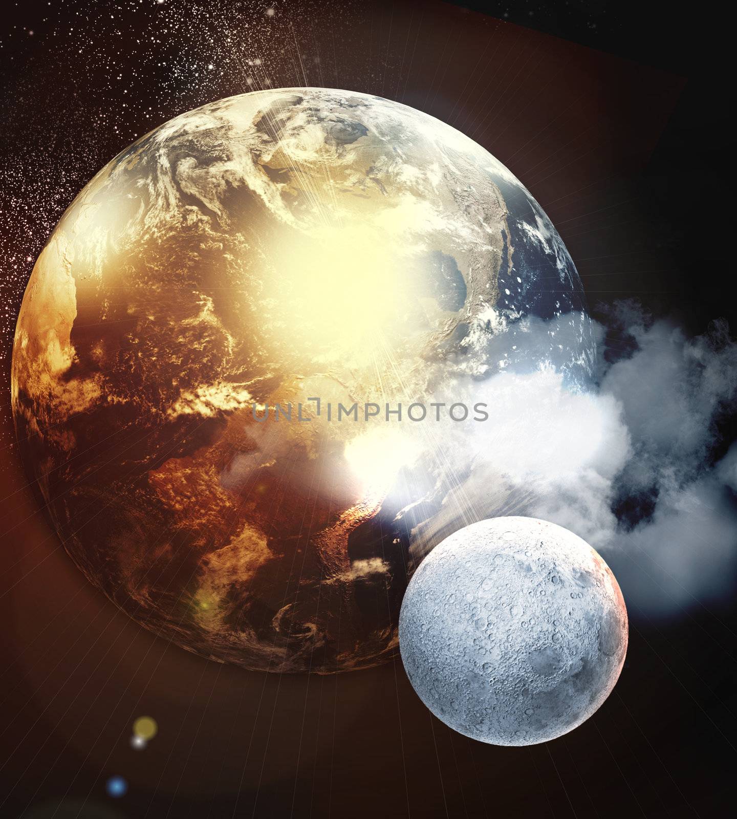 Image of planets in space by sergey_nivens