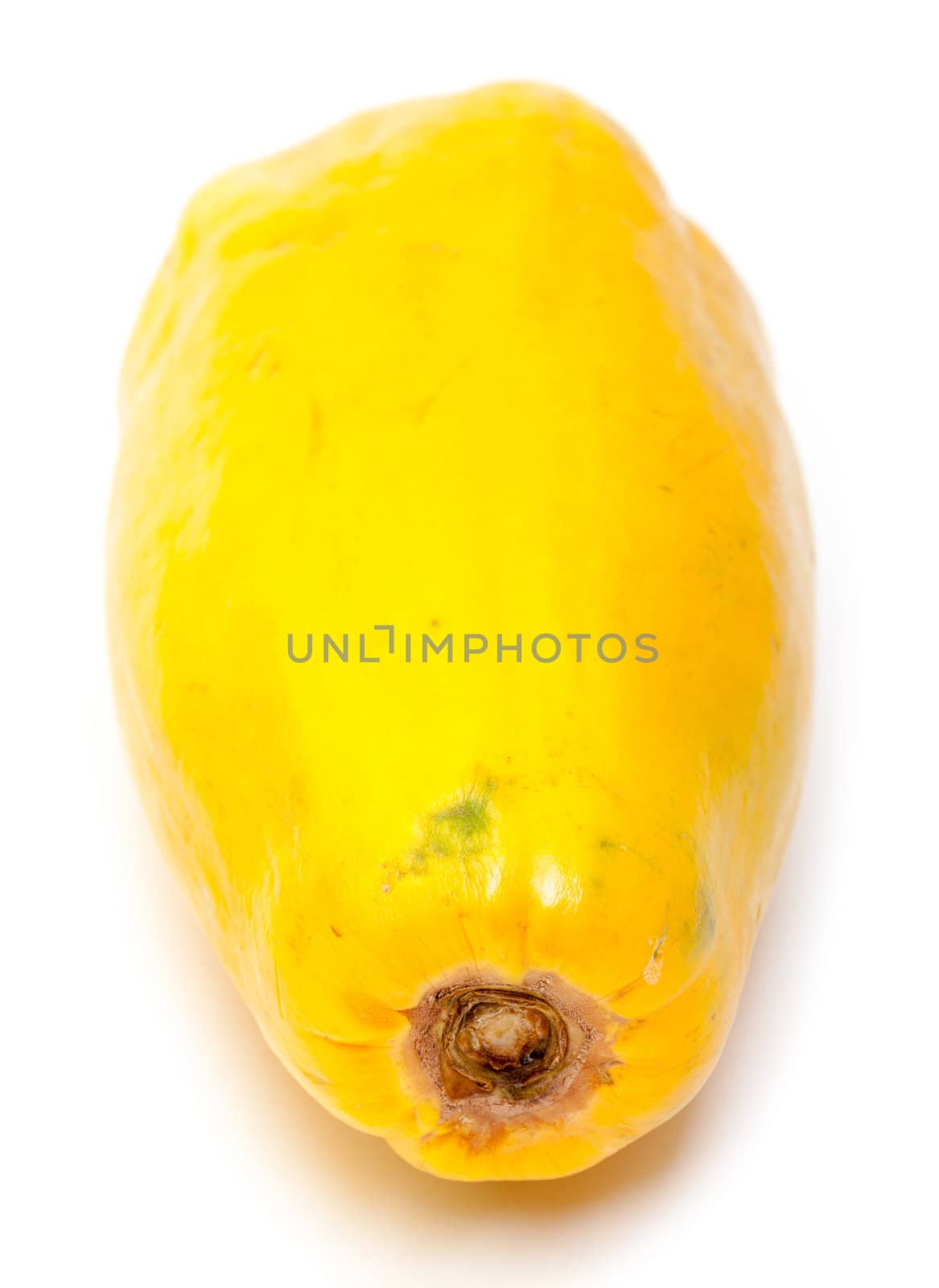 Fresh Yellow Papaya on a white background