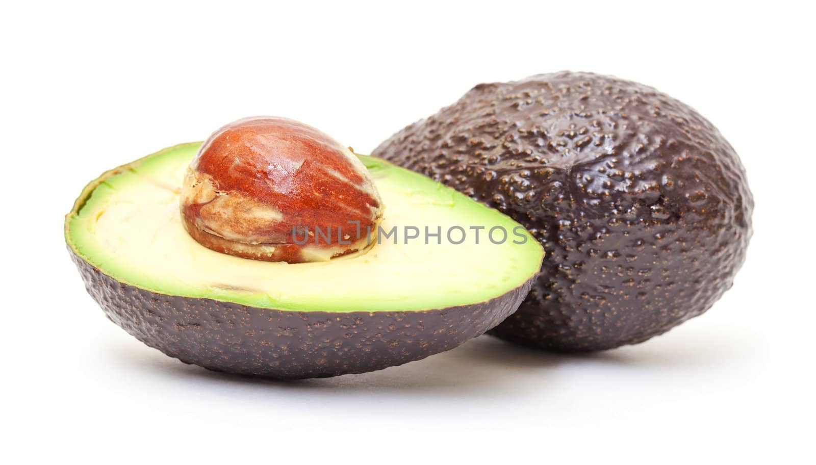 Haas Avocado on white background