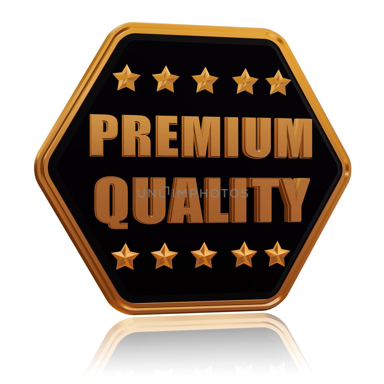 premium quality five star hexagon button by marinini