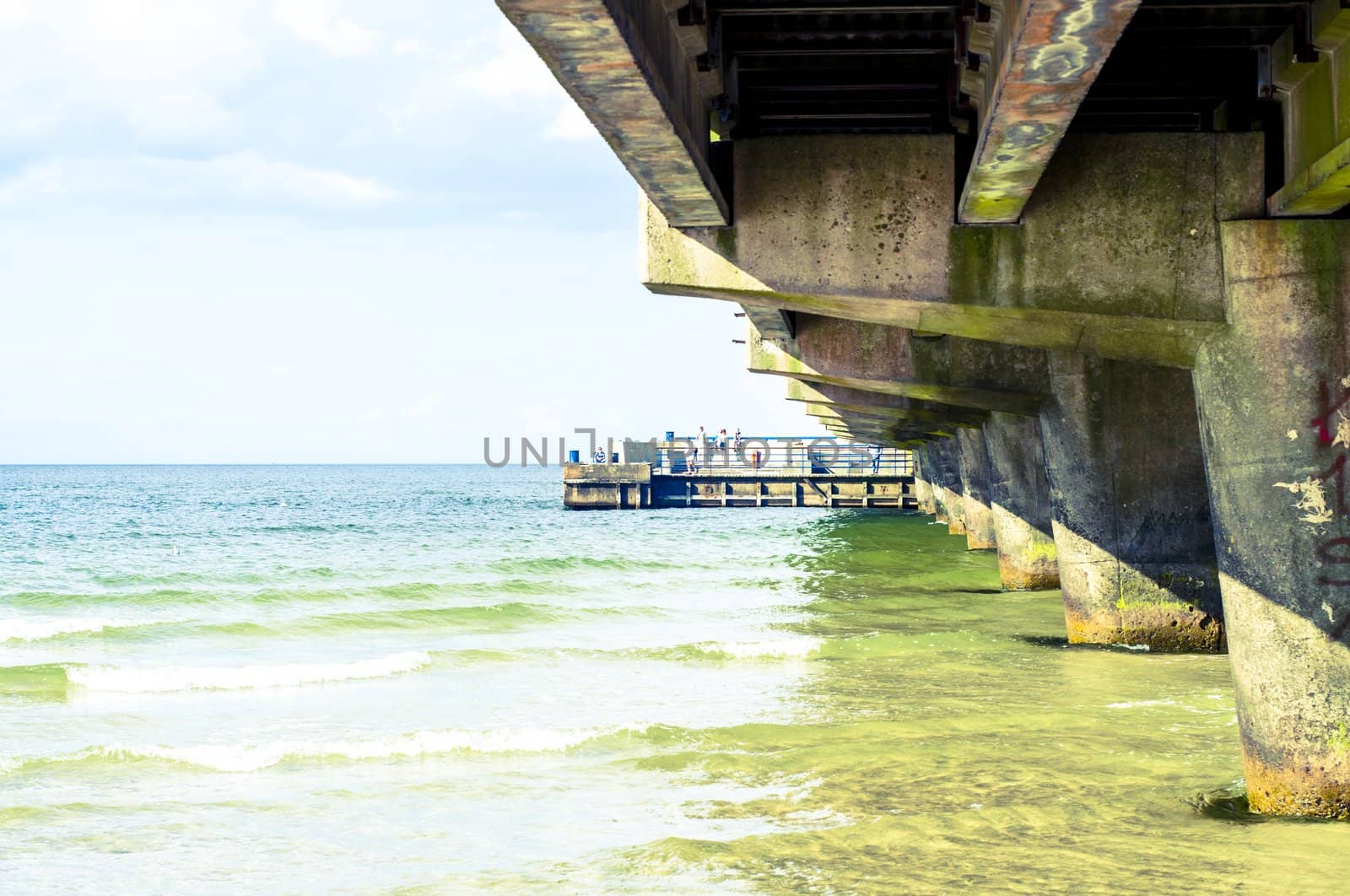 Shot taken under the pier in Kolobrzeg. Poland