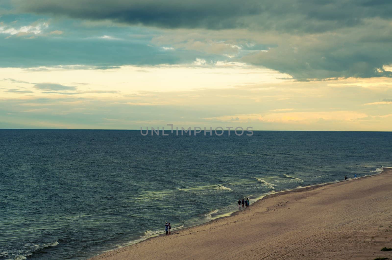 An image of storm clouds over the sea