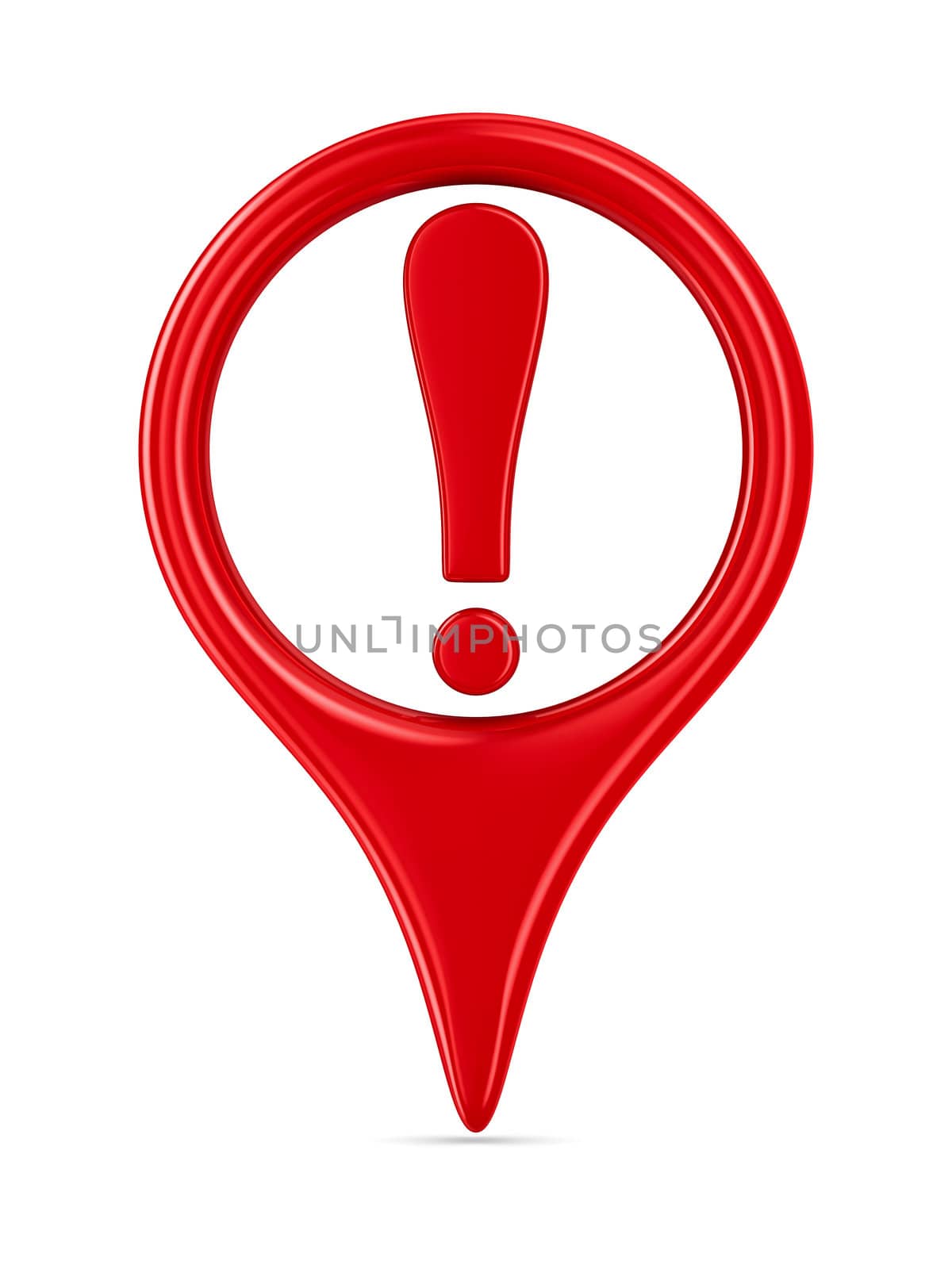 Attention. traffic sign on white background. Isolated 3D image