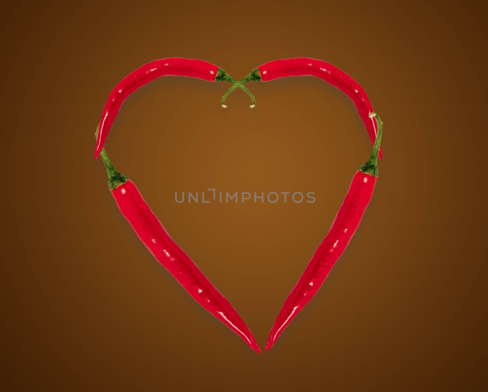 An image of heart shaped chilli pepper
