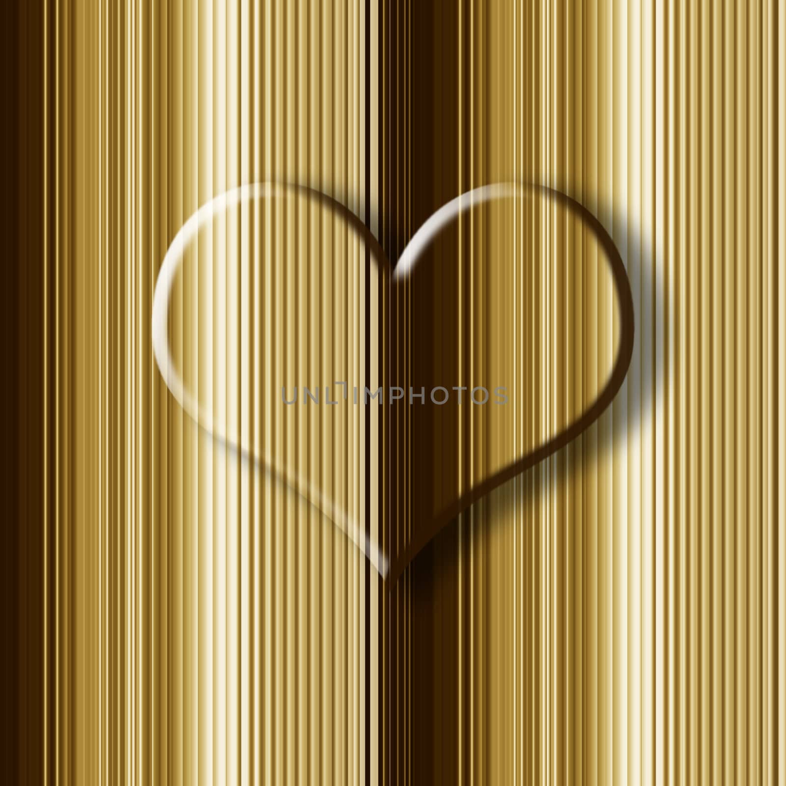 Romantic background big heart on vertical lines