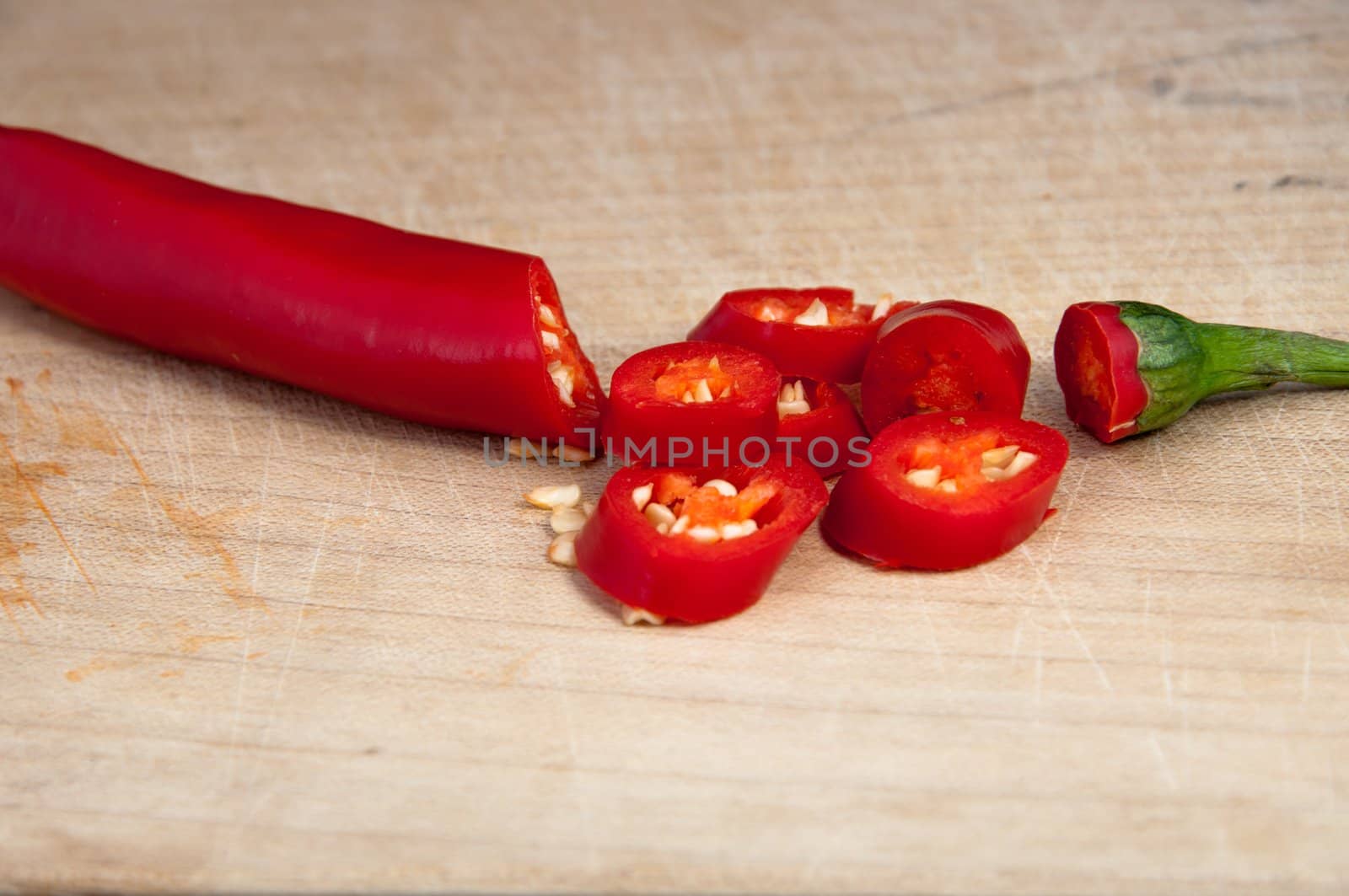An image of sliced red chilli pepper