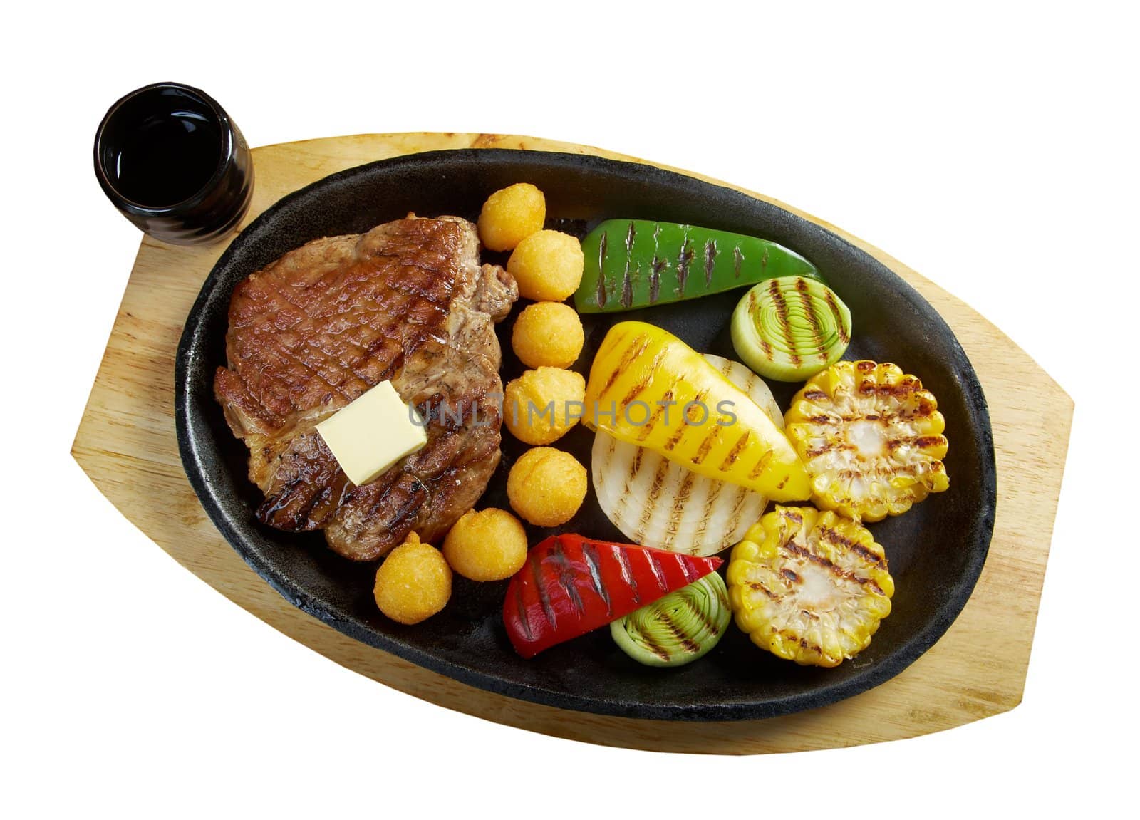 Japanese cuisine .Japanese pork Steak