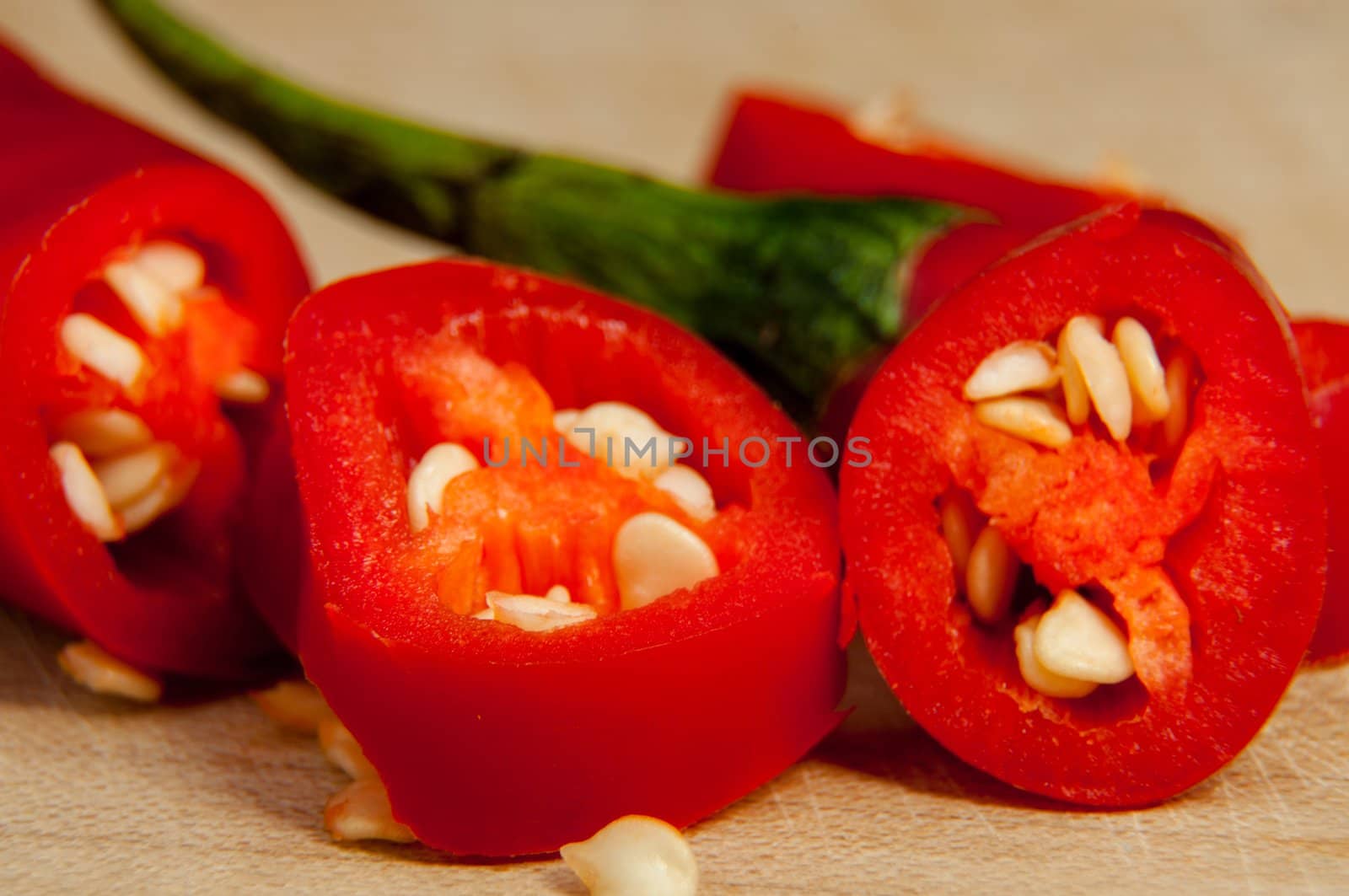 An image of sliced red chilli pepper