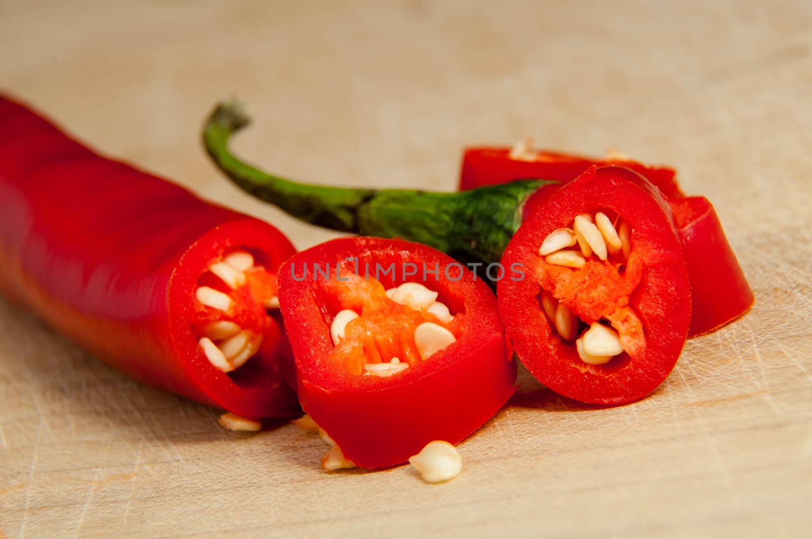 An image of sliced red chilli pepper