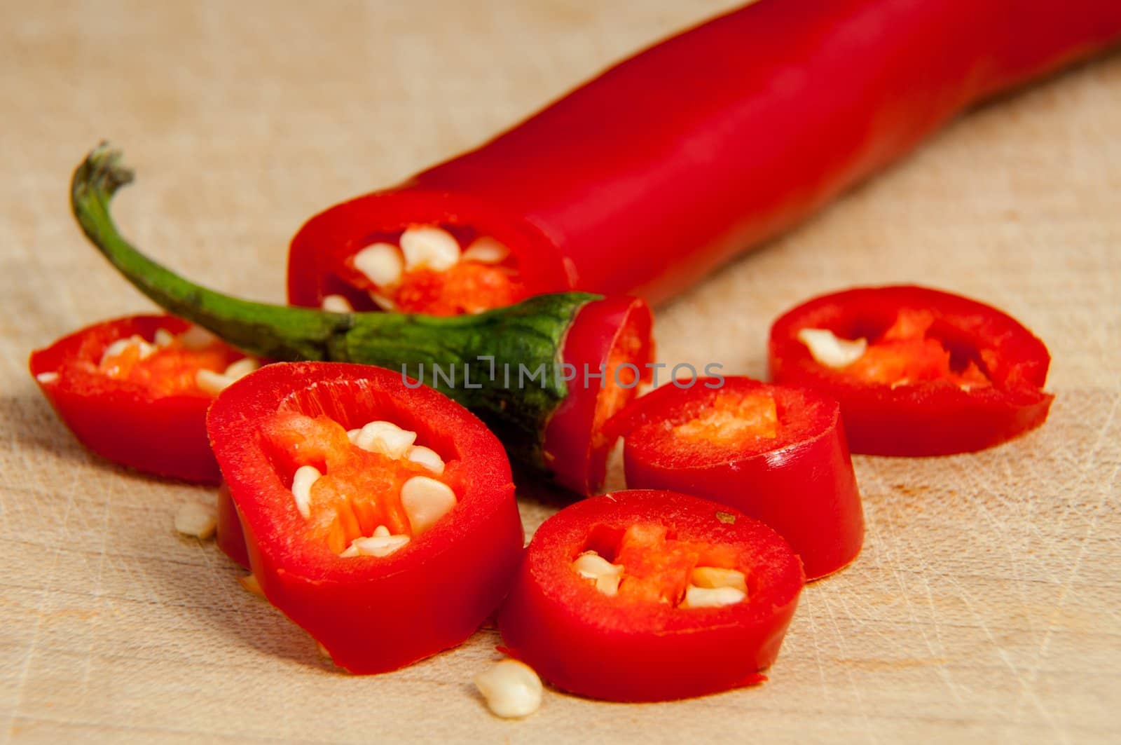 An image of sliced red chilli pepper