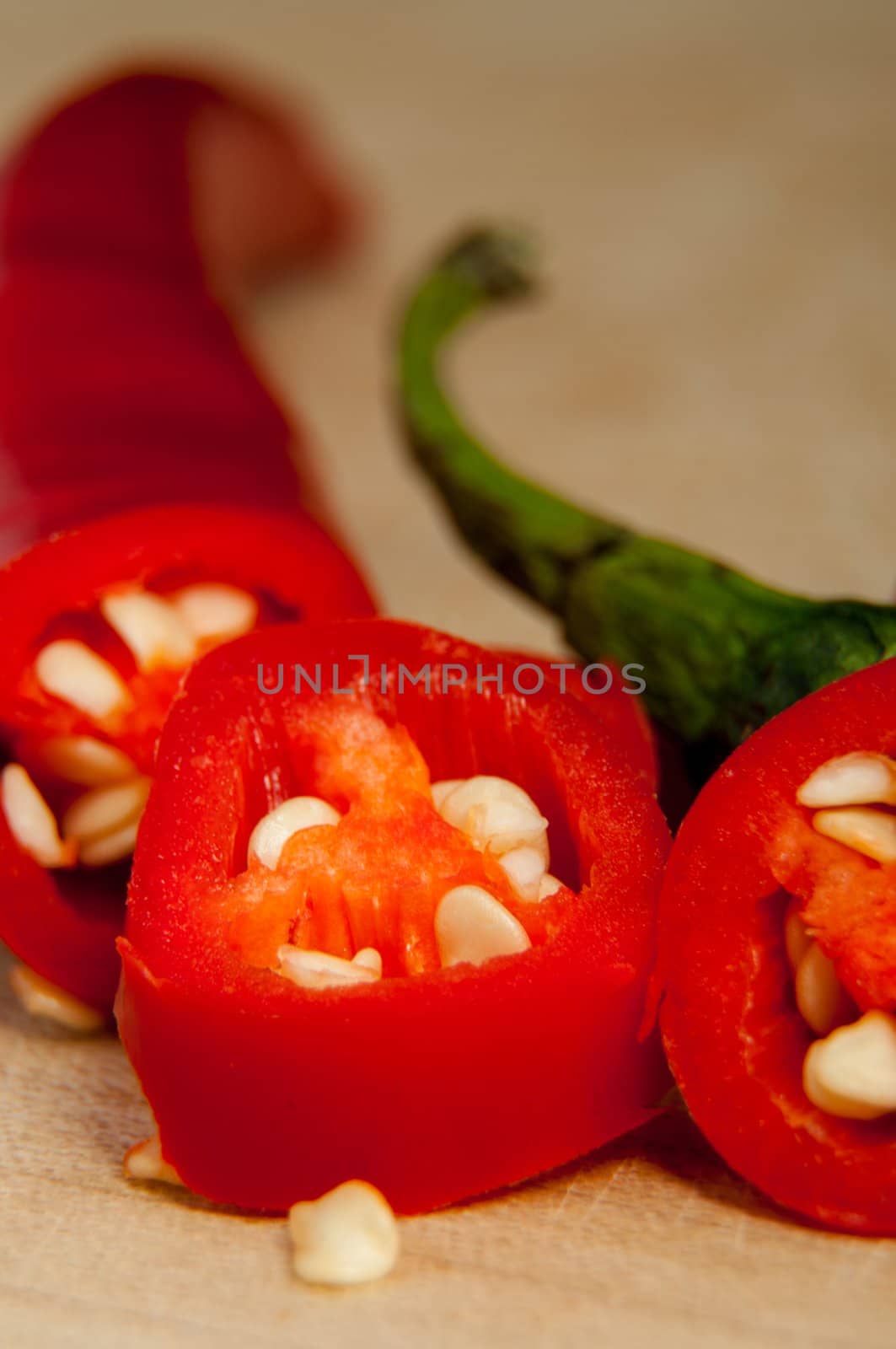 An image of sliced red chilli pepper