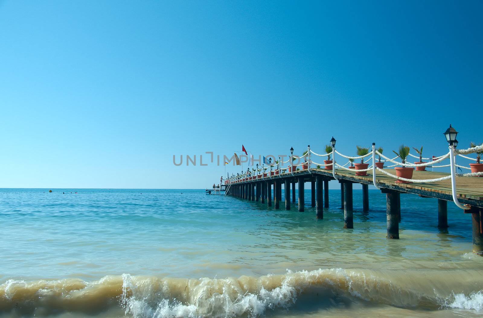 Pier beach hotel. Mediterranean. Turkey