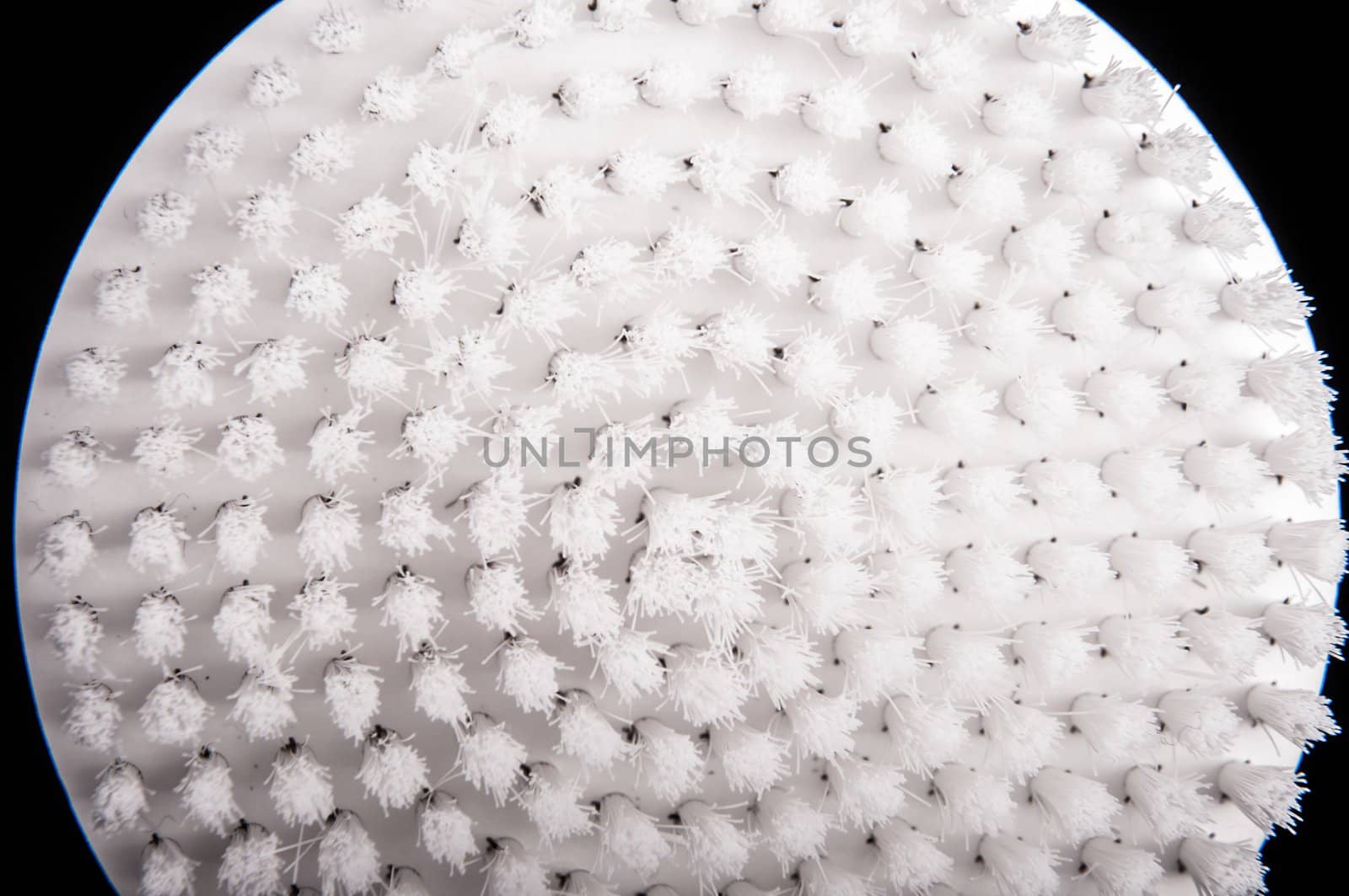 an image of white brush isolated on black