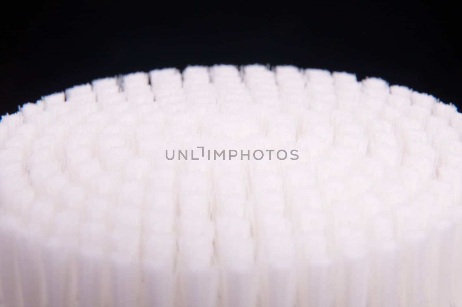 an image of white brush isolated on black