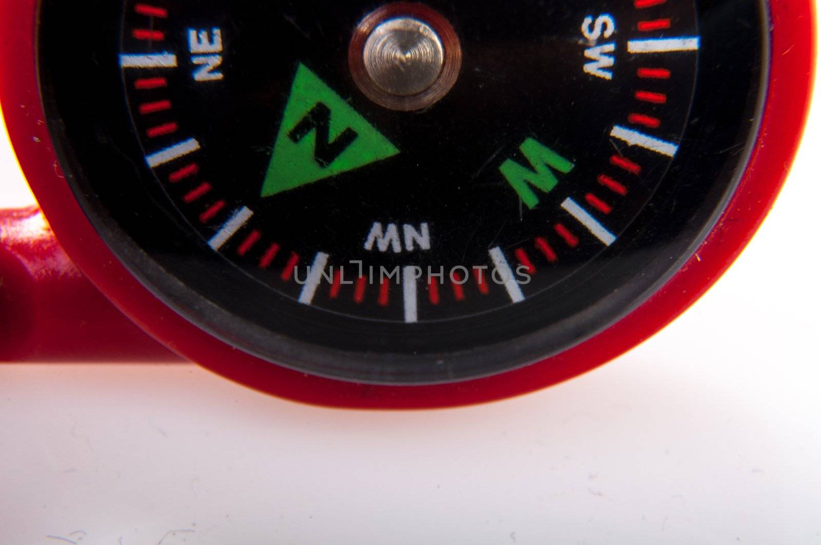 An image of compass showing north direction