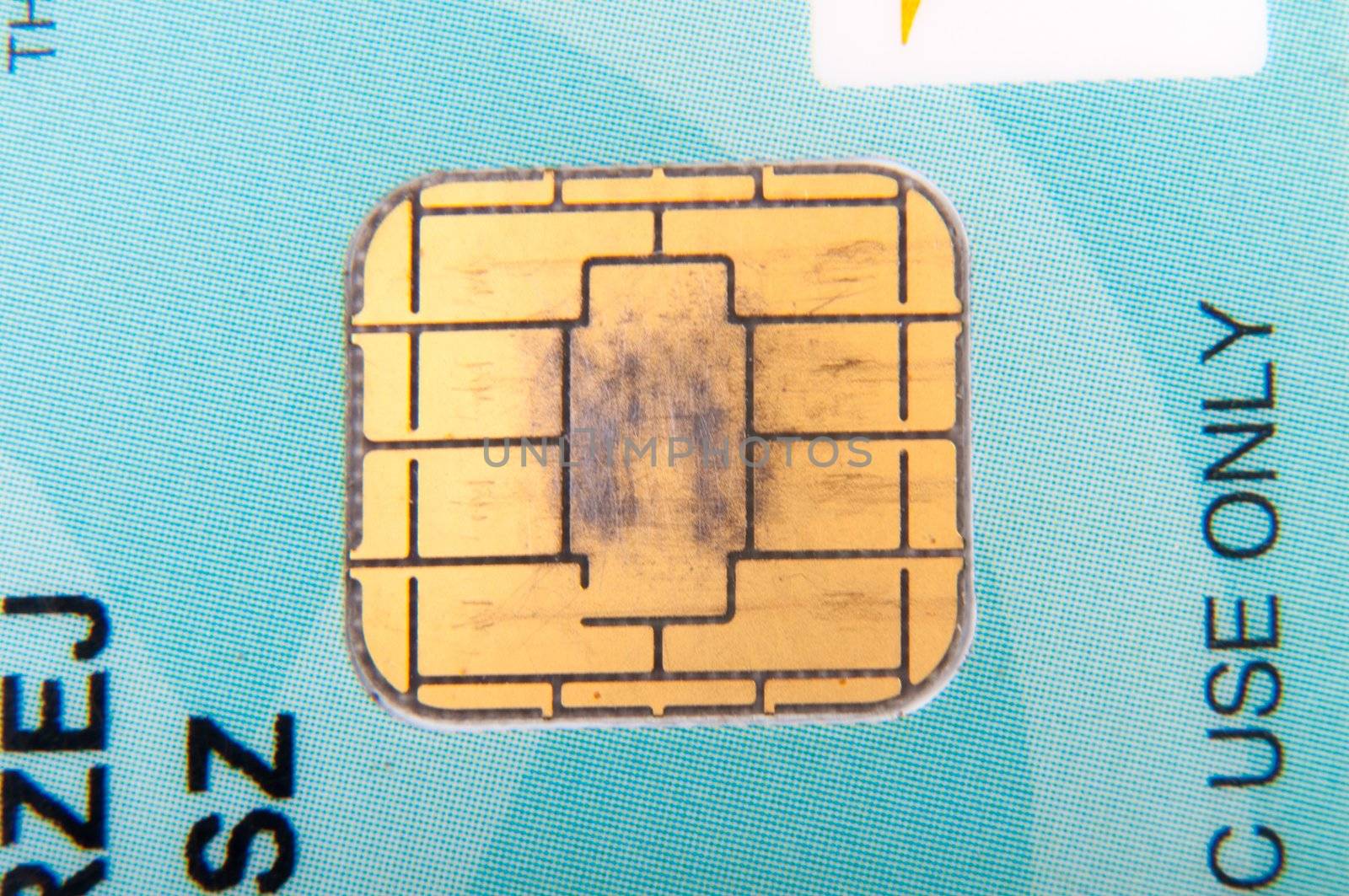 An image of microchip in credit card