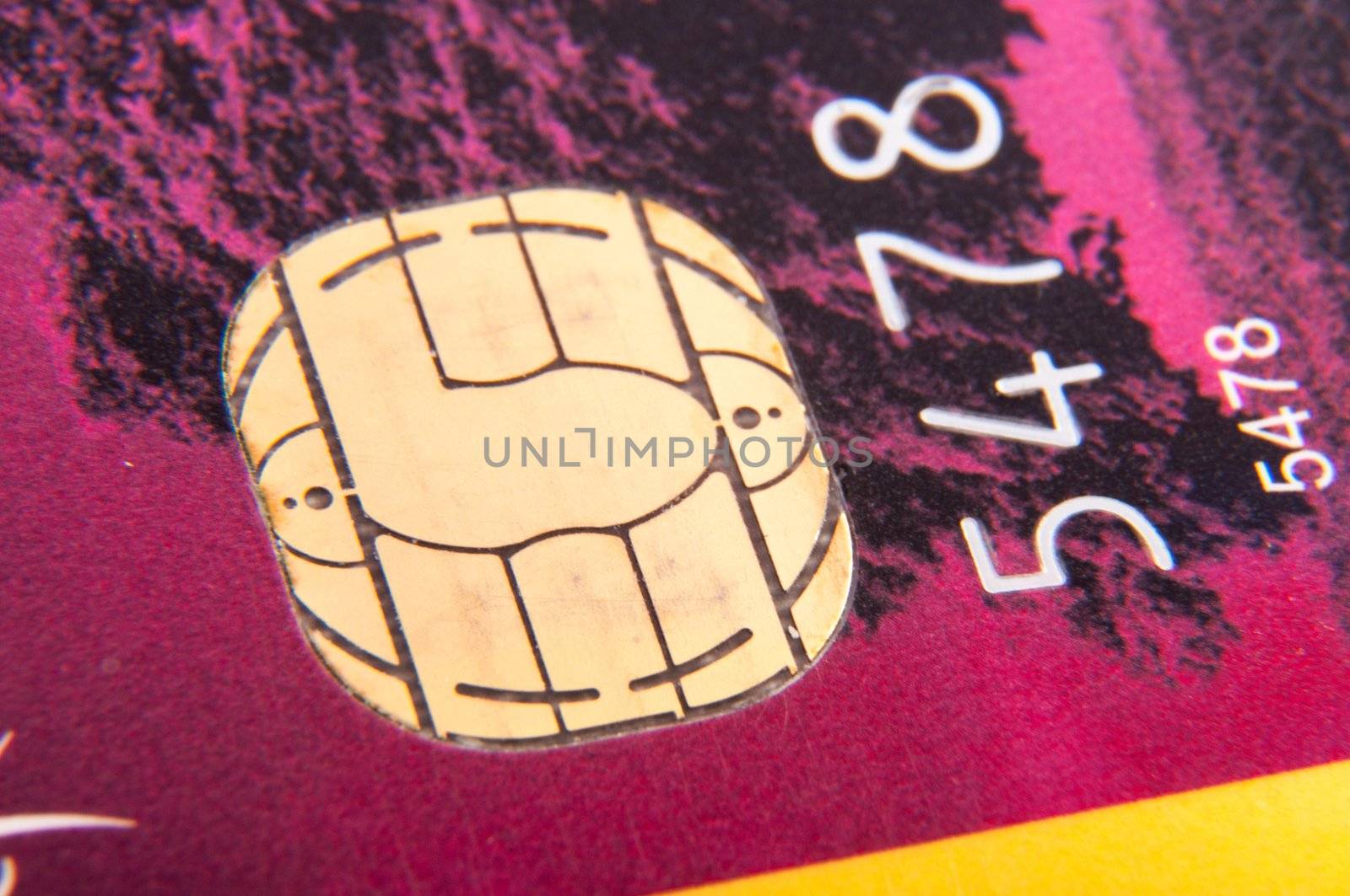 An image of microchip in credit card