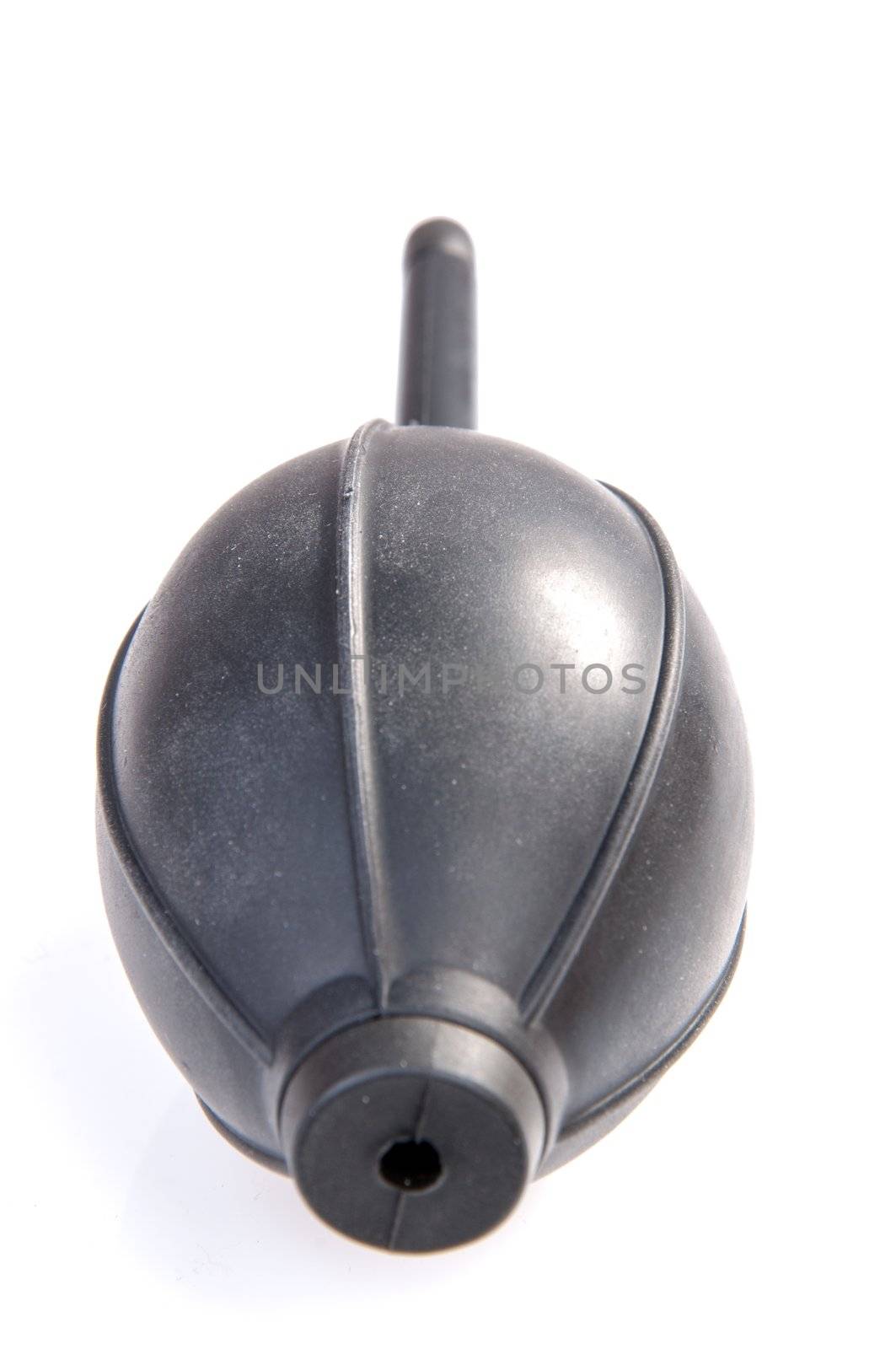 An image of black squeeze buln isolated on white