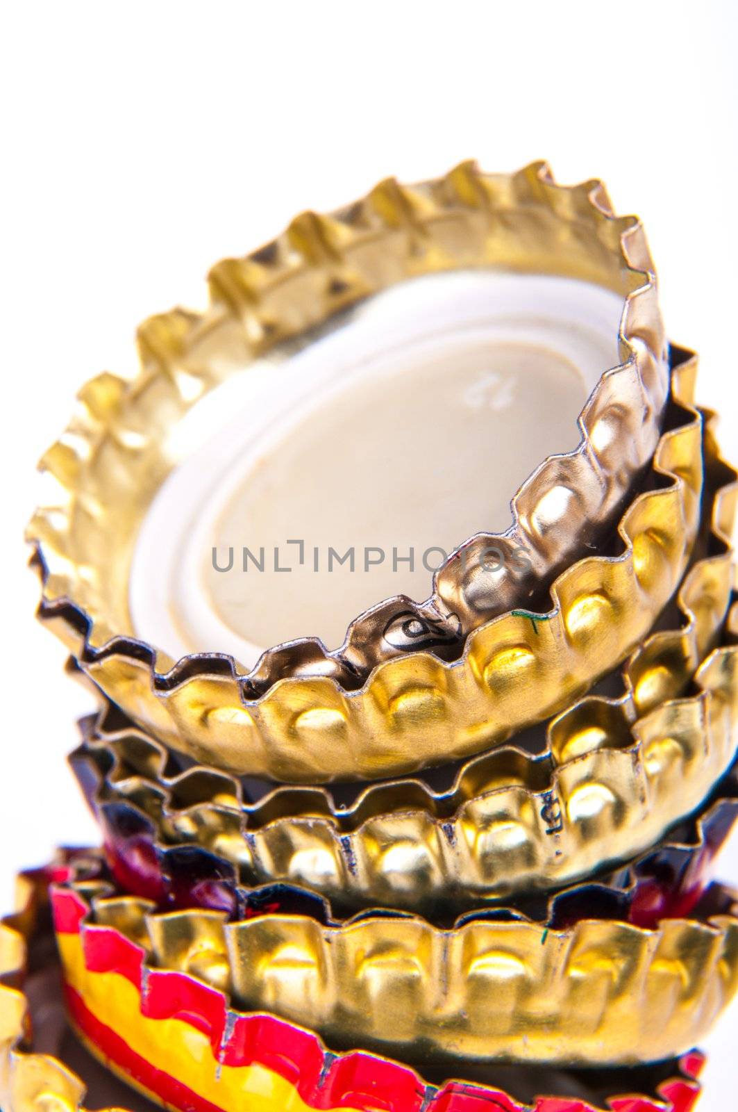 An image of beer bottle cap isolated on white