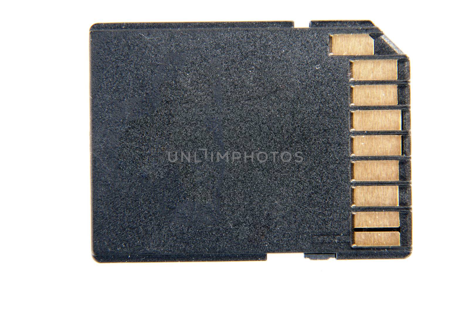An image of memroy card isolated on white
