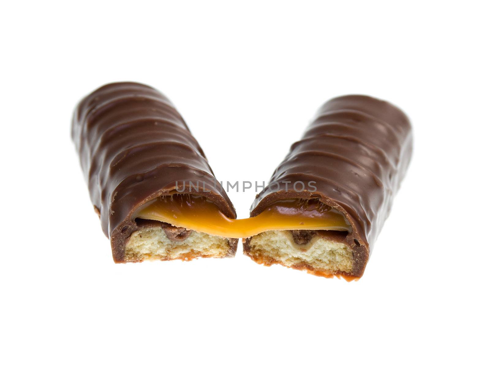 Chocolate bar isolated on white background 
