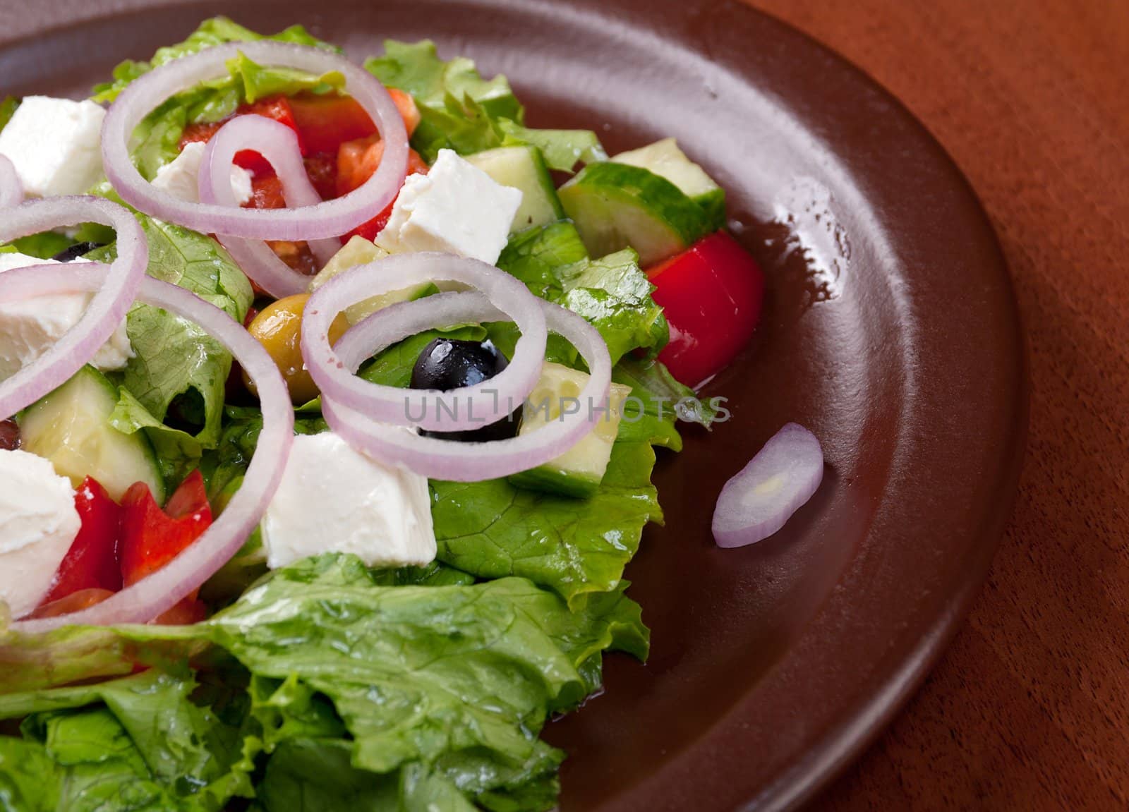 vegetable salad from cheese .spanish kitchen