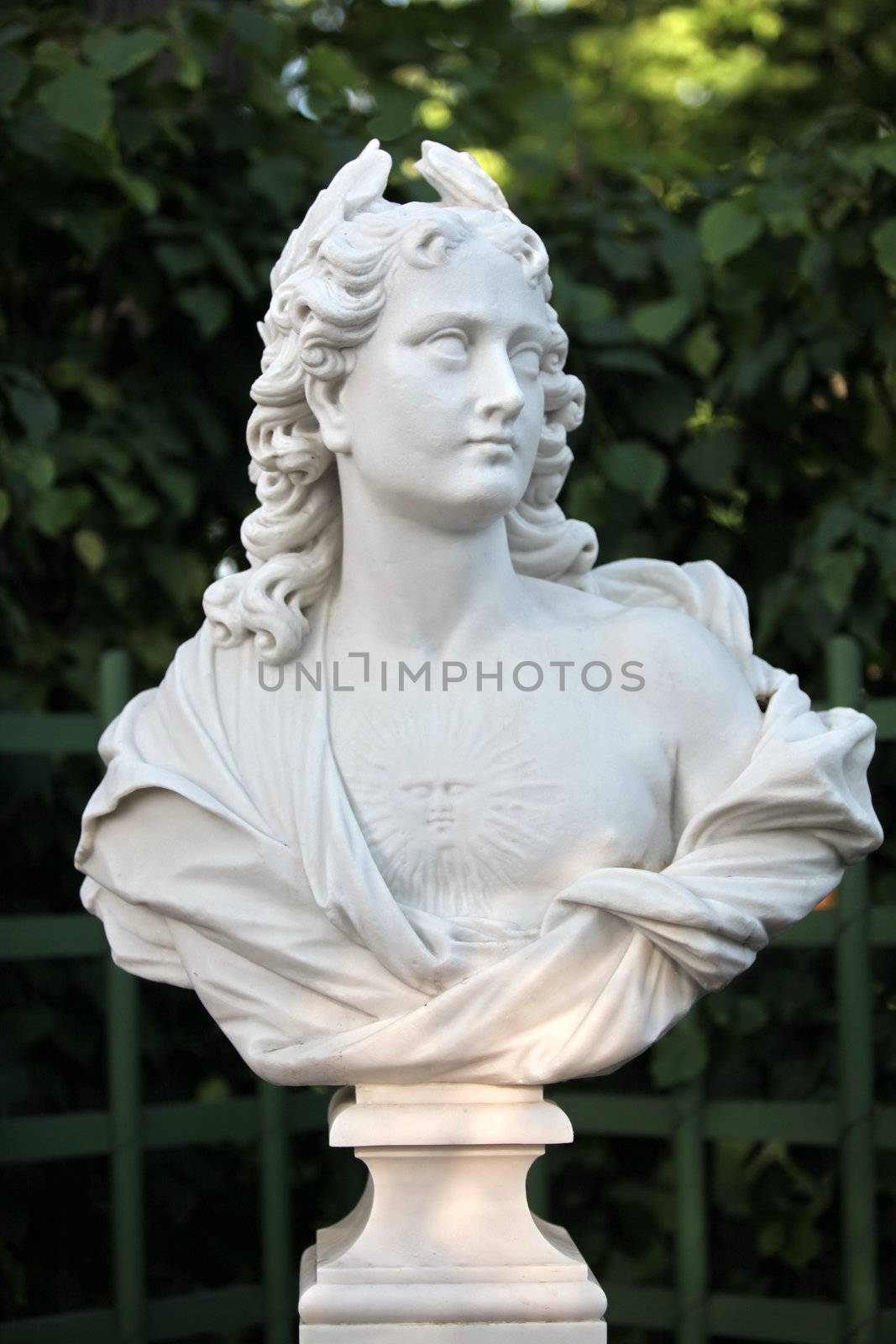 a copy  Antique statue  allegory of the "day"  (Roman mythology). Situated in Summer Garden in St. Petersburg, Russia