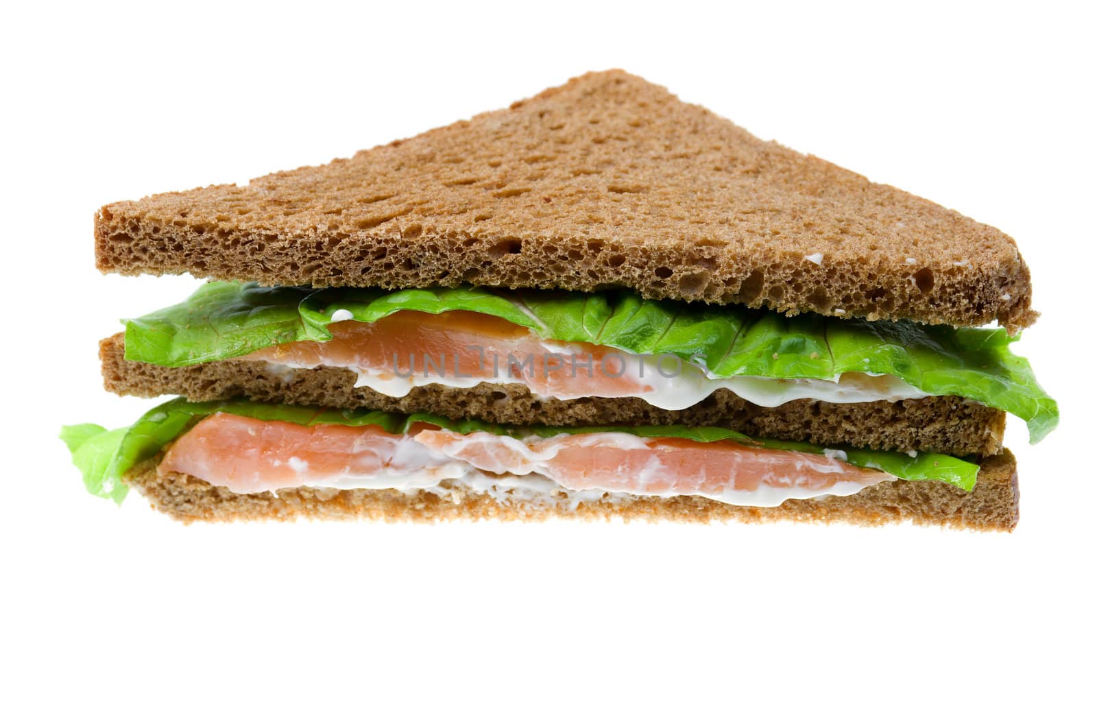 salmon  sandwiches. isolated on a white background.