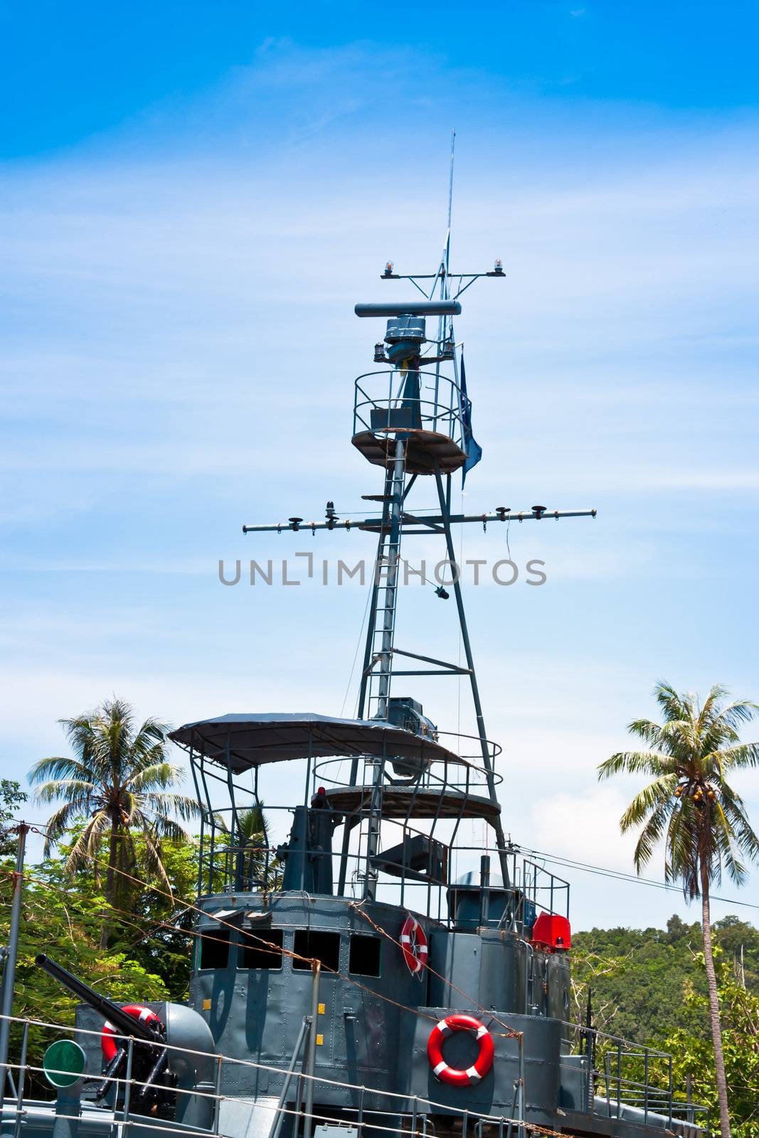 Battleship is very old. Was set on display at the South of Thailand.