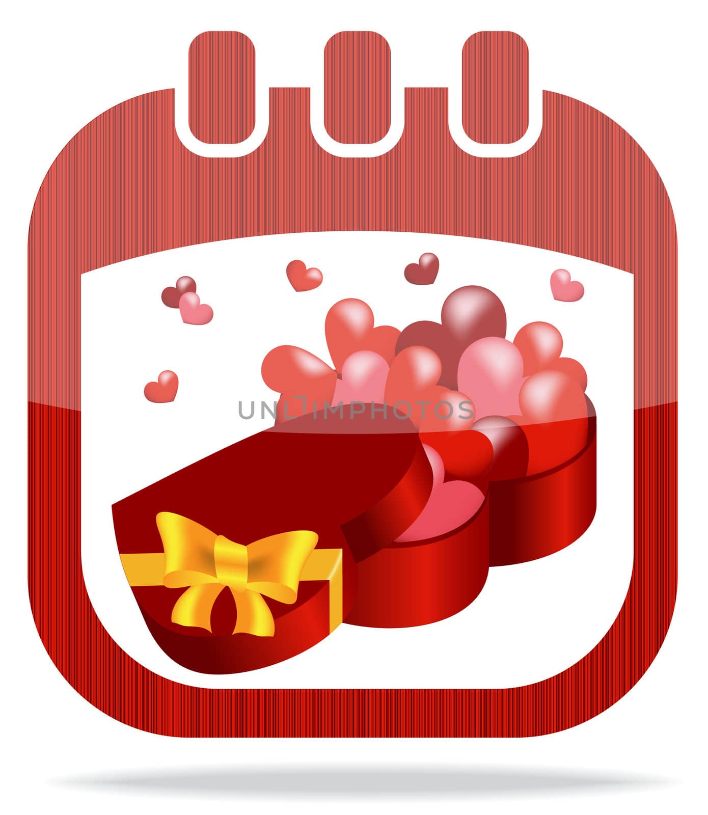 icon calendar Valentine's Day by rodakm