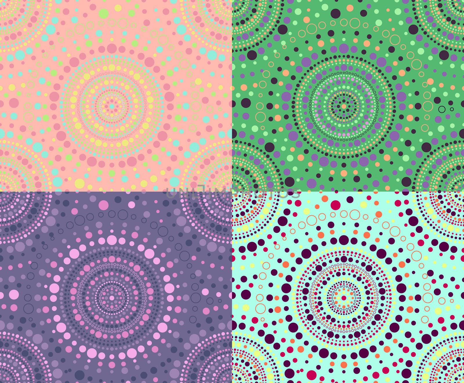 set of seamless patterns of circles by rodakm