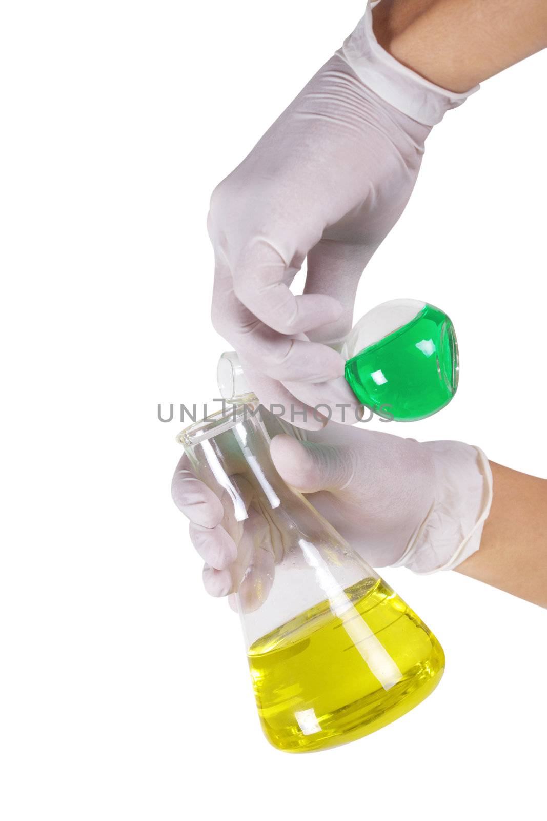 A scientist man working in laboratory. Medicine