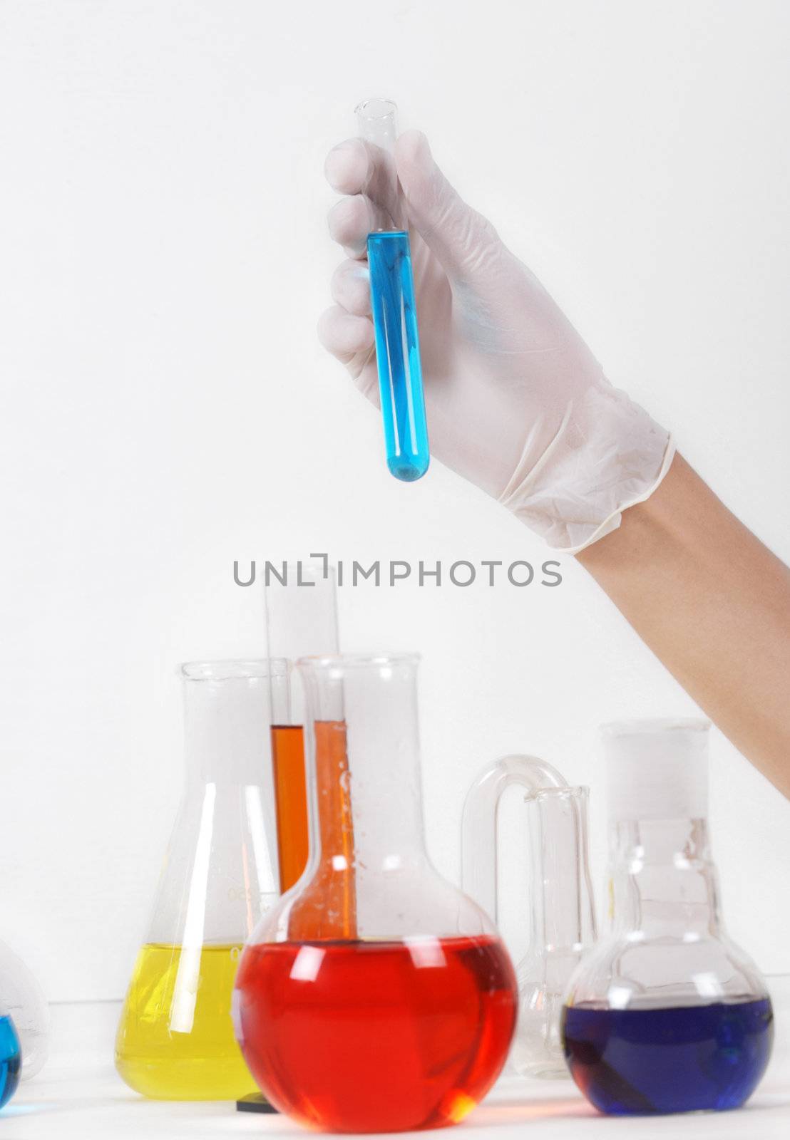 A scientist man working in laboratory. Medicine