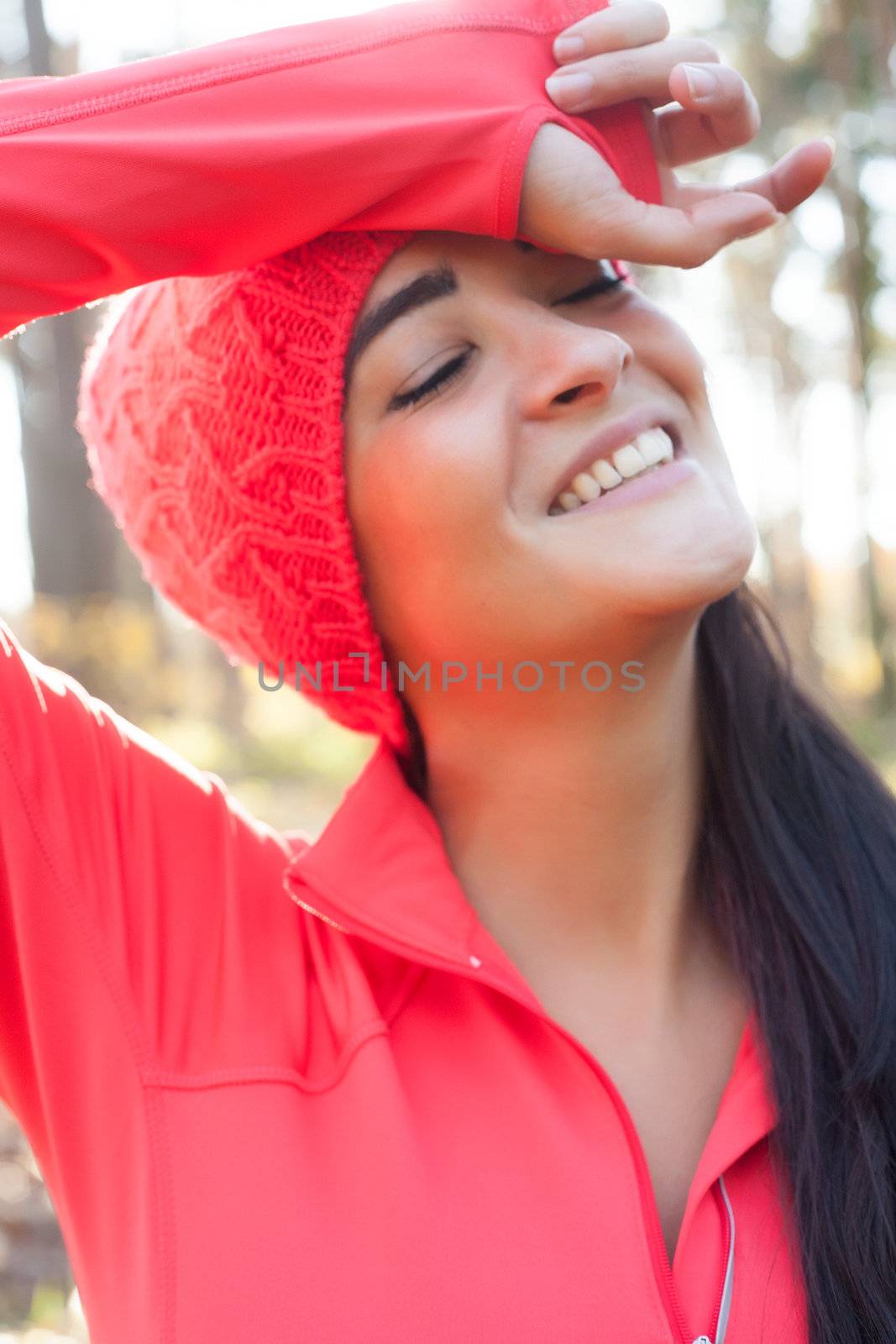 Young woman portrait in the forest