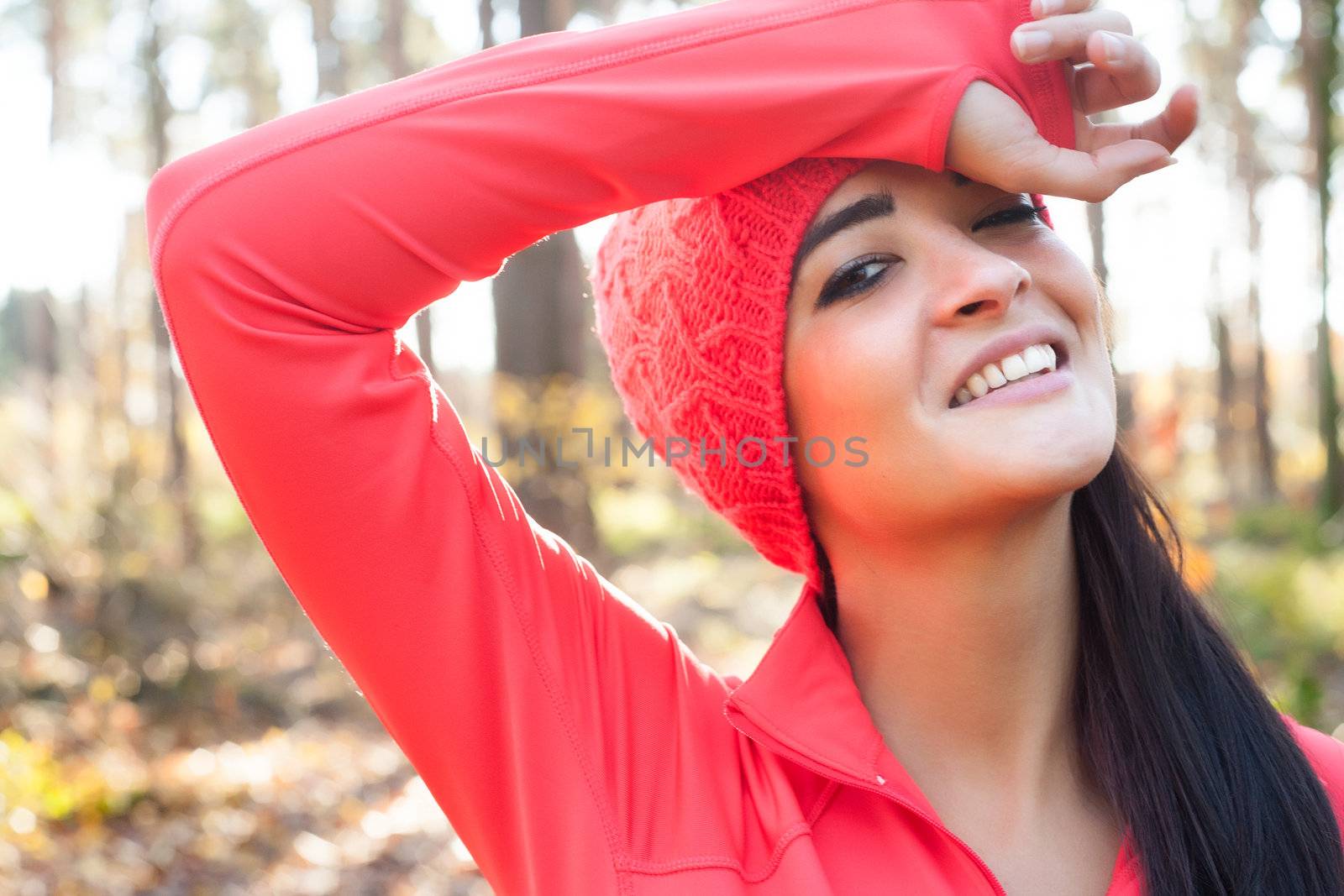 Young woman portrait in the forest