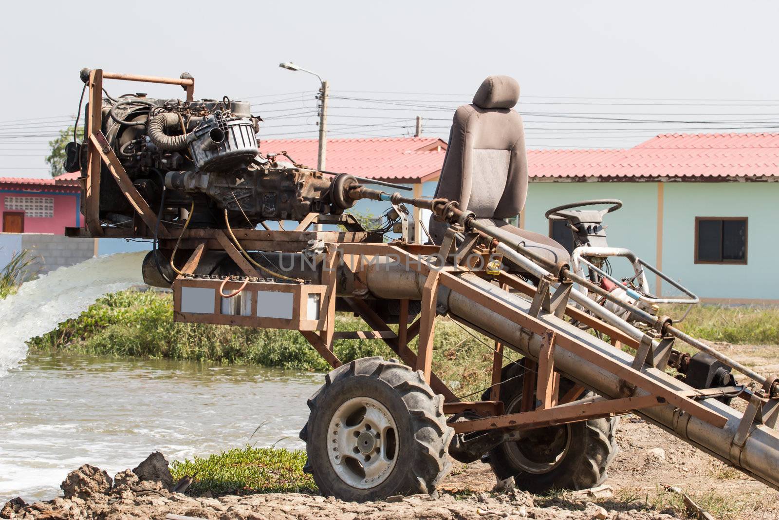 water pump updated water from  electric power station where Chon by wasan_gredpree